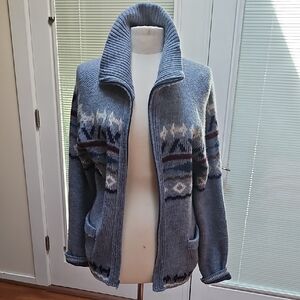 London Fog Blue and Gray Knitwear